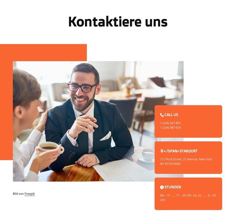 Nachricht senden Website Builder-Vorlagen