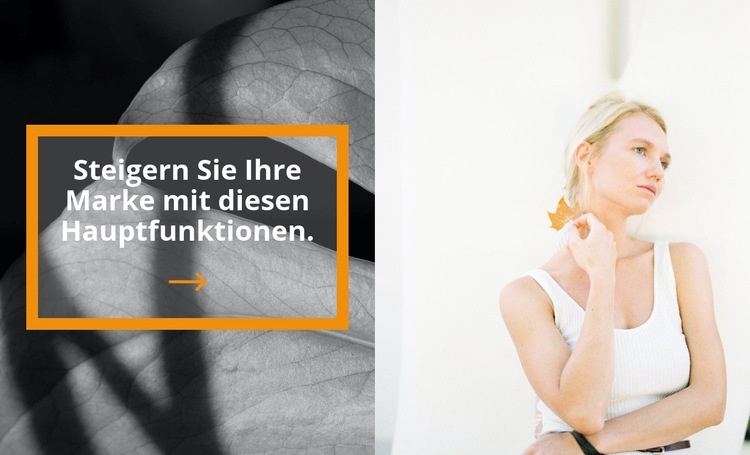 Stil beginnt mit Gesundheit Landing Page