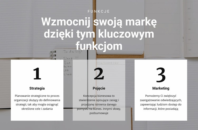 Główny klucz do góry Makieta strony internetowej