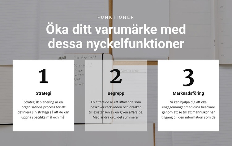 Huvudnyckeln till toppen HTML-mall