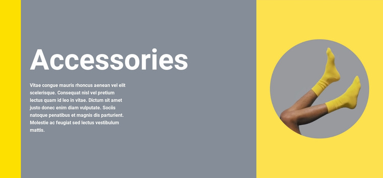 Clothing accessories Landing Page
