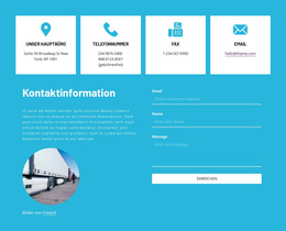 Kontaktinformationen Mit Symbolen – Fertiges Website-Design