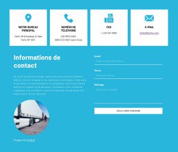 Coordonnées Avec Icônes - Conception Web Polyvalente