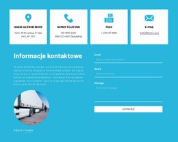 Informacje Kontaktowe Z Ikonami - Projekt Funkcjonalności