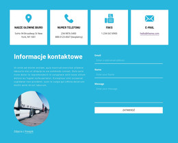 Informacje Kontaktowe Z Ikonami - Podstawowy Szablon HTML