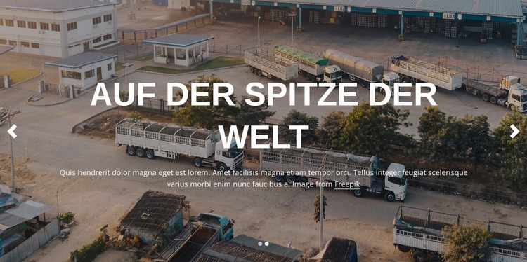 Best Managed Transport Services Eine Seitenvorlage