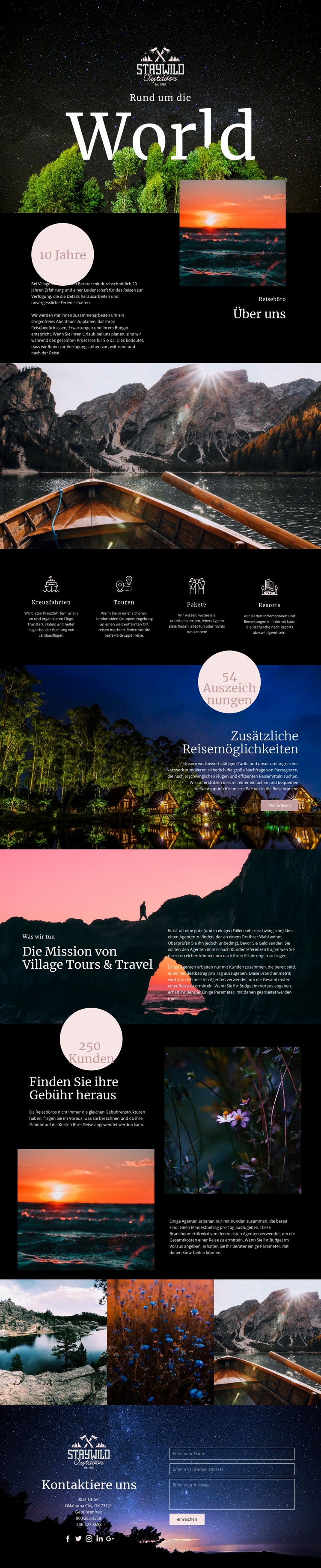 Auf der ganzen Welt HTML Website Builder