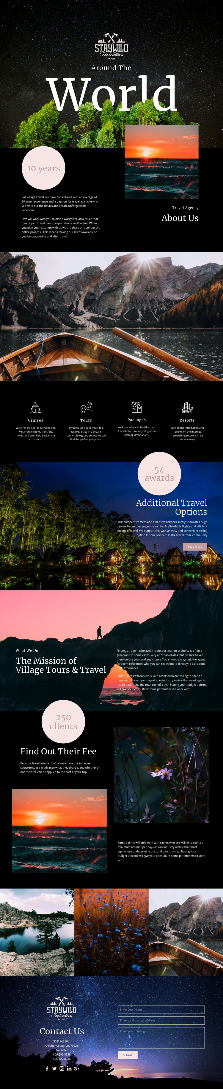 Around the World Homepage Design