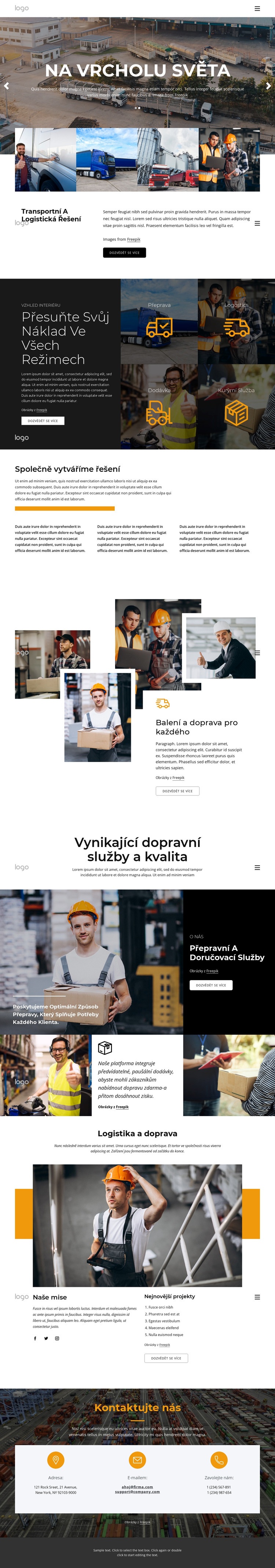 Řízení dopravy a logistiky Šablona