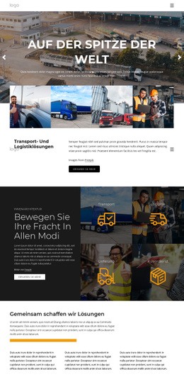 Exklusives Website-Modell Für Transport- Und Logistikmanagement