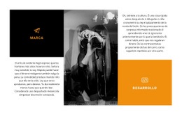 Características De Trabajar Como Fotógrafo.: Maqueta De Sitio Web Sencilla