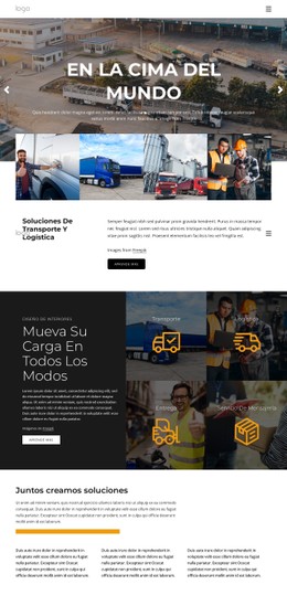 Gestión De Transporte Y Logística Plantilla De Sitio Web HTML CSS