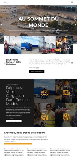 Gestion Des Transports Et De La Logistique Modèle De Site Web HTML CSS