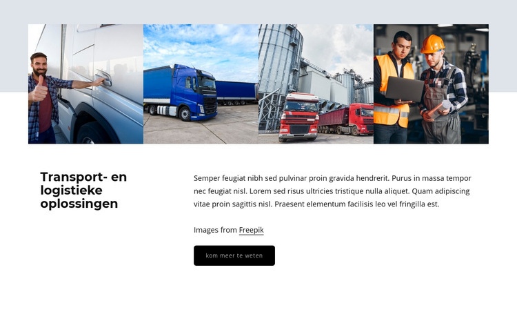 Logistieke oplossingen Website ontwerp