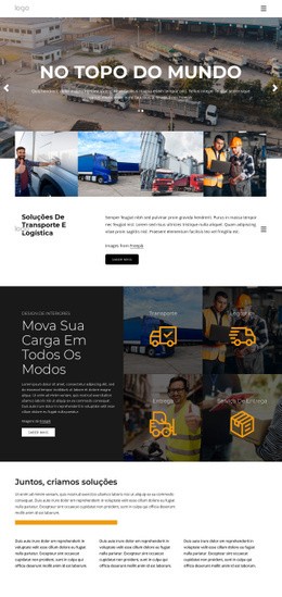 Gestão De Transporte E Logística - HTML Site Builder