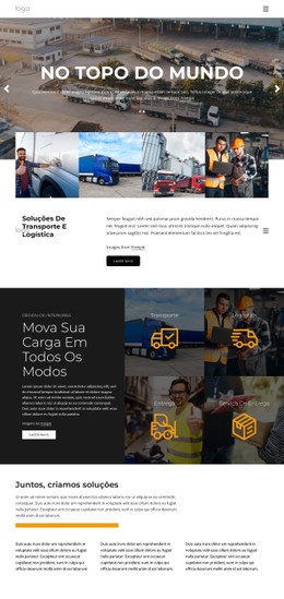 Gestão De Transporte E Logística Modelo De Site HTML CSS