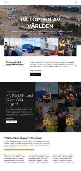Transport- Och Logistikledning Webbdesign