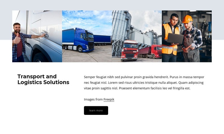 Logistic solutions Web Page Design
