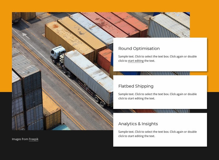 Přepravní společnost pro přepravu kontejnerů Html Website Builder