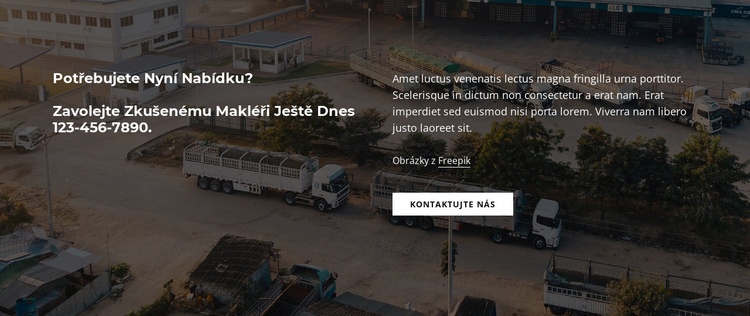 Text na tmavém pozadí obrázku Šablona HTML