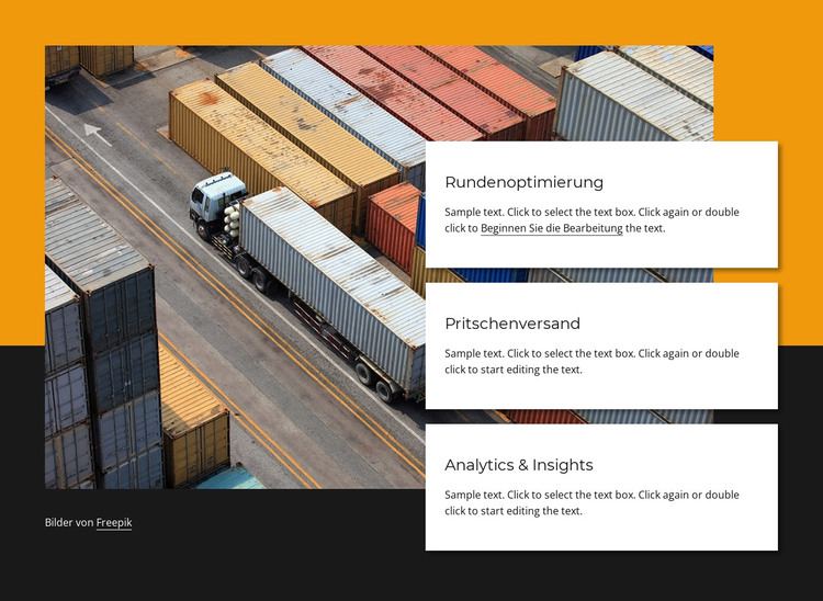 Containerschifffahrtsgesellschaft HTML-Vorlage