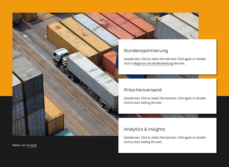 Containerschifffahrtsgesellschaft Website design