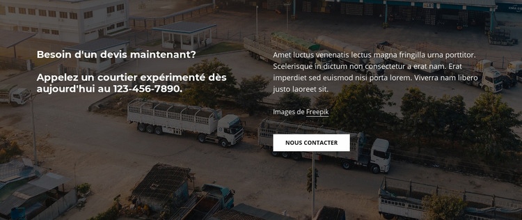 Texte sur fond d'image sombre Conception de site Web