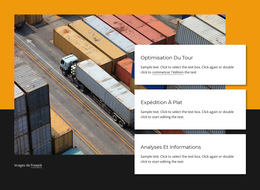 Compagnie De Transport De Conteneurs - Modèle Pour Ajouter Des Éléments À La Page