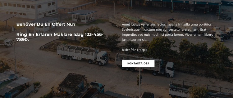 Text på mörk bildbakgrund CSS -mall