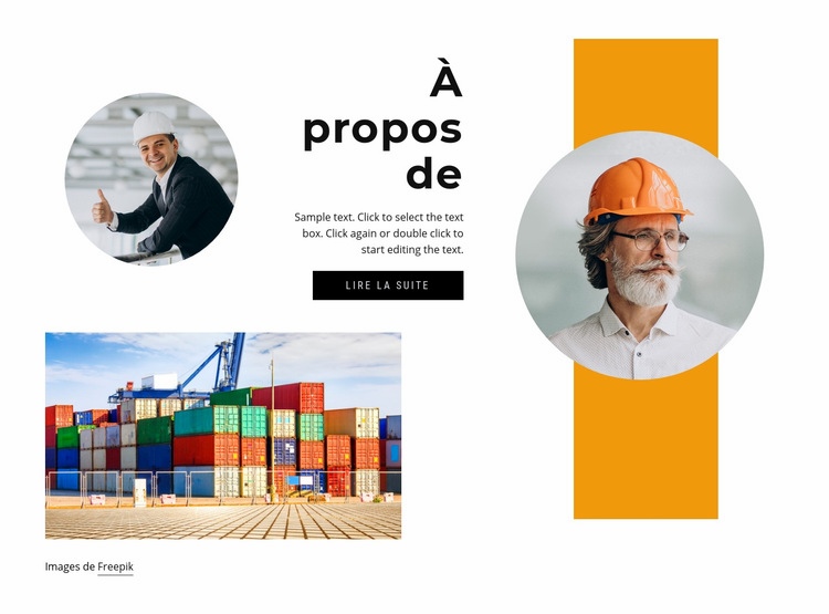 À propos de la compagnie de transport Modèles de constructeur de sites Web