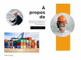 À Propos De La Compagnie De Transport : Modèle Moderne D'Une Page