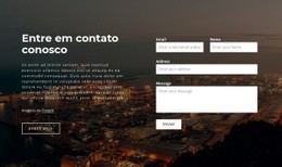 Formulário De Contato Com Imagem De Fundo - Modelo Personalizado De Uma Página