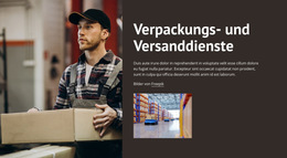 Verpackungs- Und Versanddienste – Fertiges Website-Design