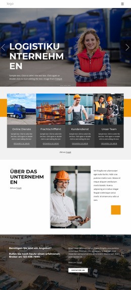 Atemberaubende Landingpage Für Versanddienste Und Logistik