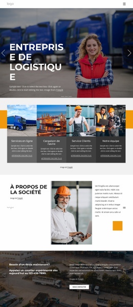 Conception De Site Web Premium Pour Services D'Expédition Et Logistique