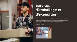 Services D'Emballage Et D'Expédition Modèle HTML CSS Simple