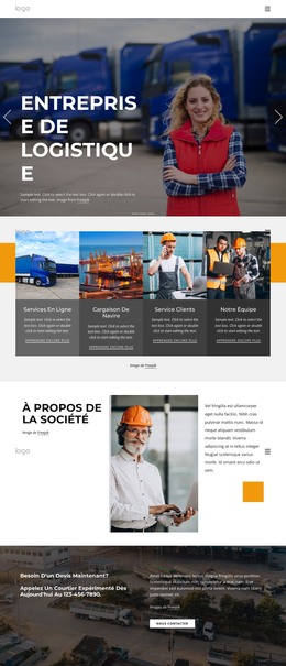 Services D'Expédition Et Logistique - Modèle De Page HTML