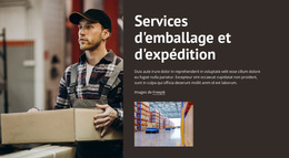 Services D'Emballage Et D'Expédition – Thème WordPress Par Glisser-Déposer