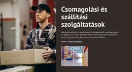 Csomagolási És Szállítási Szolgáltatások Egyszerű HTML CSS-Sablon