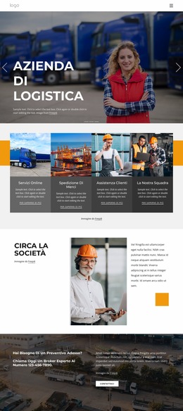 Servizi Di Spedizione E Logistica - Modello Joomla Professionale Personalizzabile