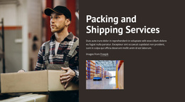 Packing And Shipping Services - Landing Page