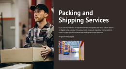 Packing And Shipping Services - Drag & Drop WordPress Theme