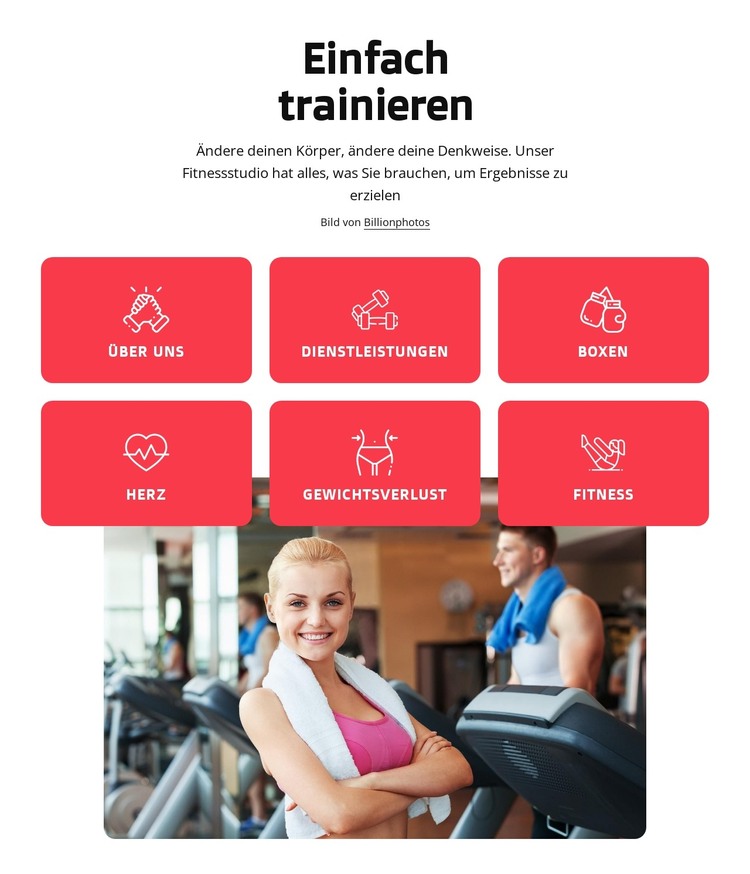 Gesundheits- und Fitnessclub in London HTML-Vorlage