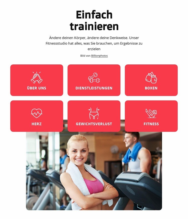 Gesundheits- und Fitnessclub in London HTML Website Builder