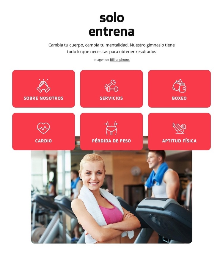 Club de salud y fitness en Londres Creador de sitios web HTML