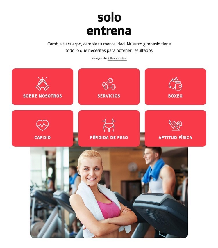 Club de salud y fitness en Londres Plantillas de creación de sitios web