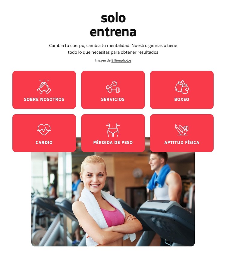 Club de salud y fitness en Londres Plantilla HTML