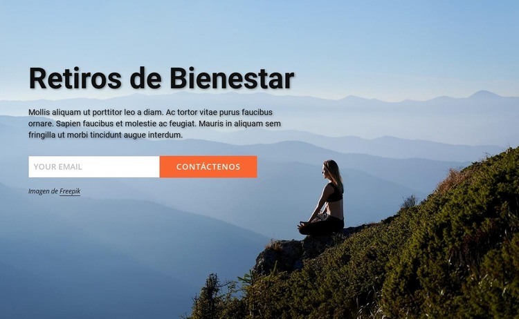 Retiros de bienestar Plantilla HTML5