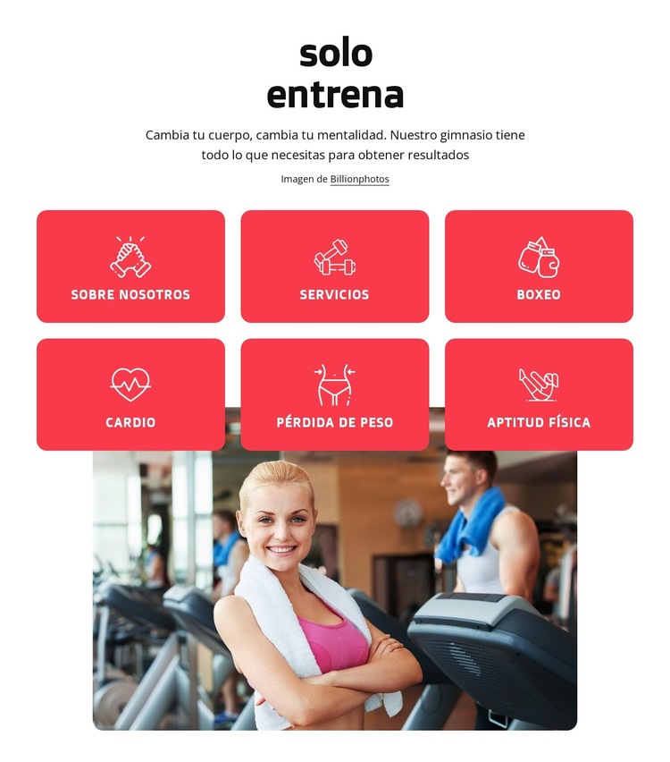 Club de salud y fitness en Londres Plantilla de sitio web