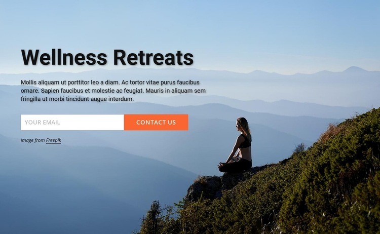 Wellness retreats Homepage Design